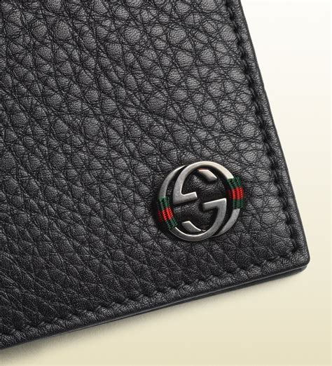 gucci mens leather bifold wallet